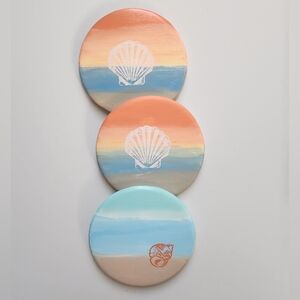 Beach-Themed Coasters Set